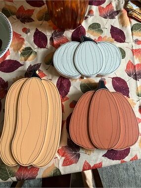 Autumn Pumpkin wooden Set jack-o’-lantern reversible